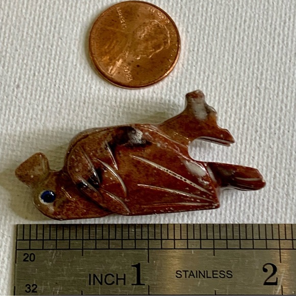 Miniature EAGLE Stone Carving Mini Figurine Steatite Soapstone Animal Figure 1.5 - Picture 12 of 13